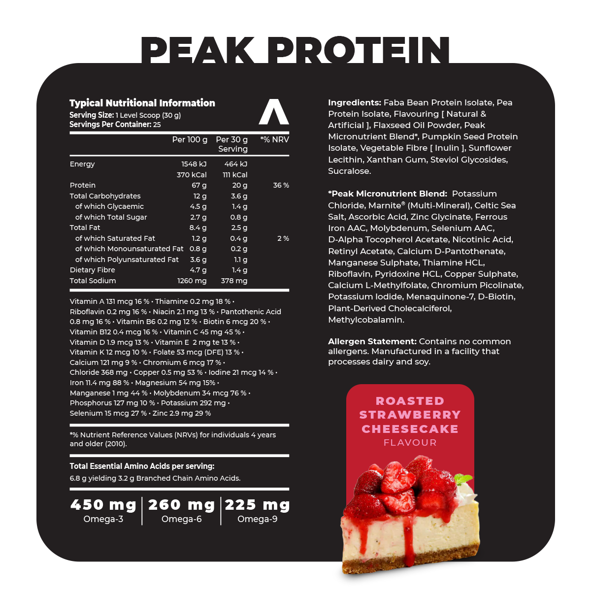 Peak Protein Nutri Roasted Strawberry Cheesecake