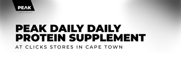 Daily protein supplement Cape Town product display