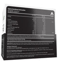 Nutritional information label on a supplement package