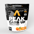 Peak Carb Up multi-staged carbohydrate drink package on a white background