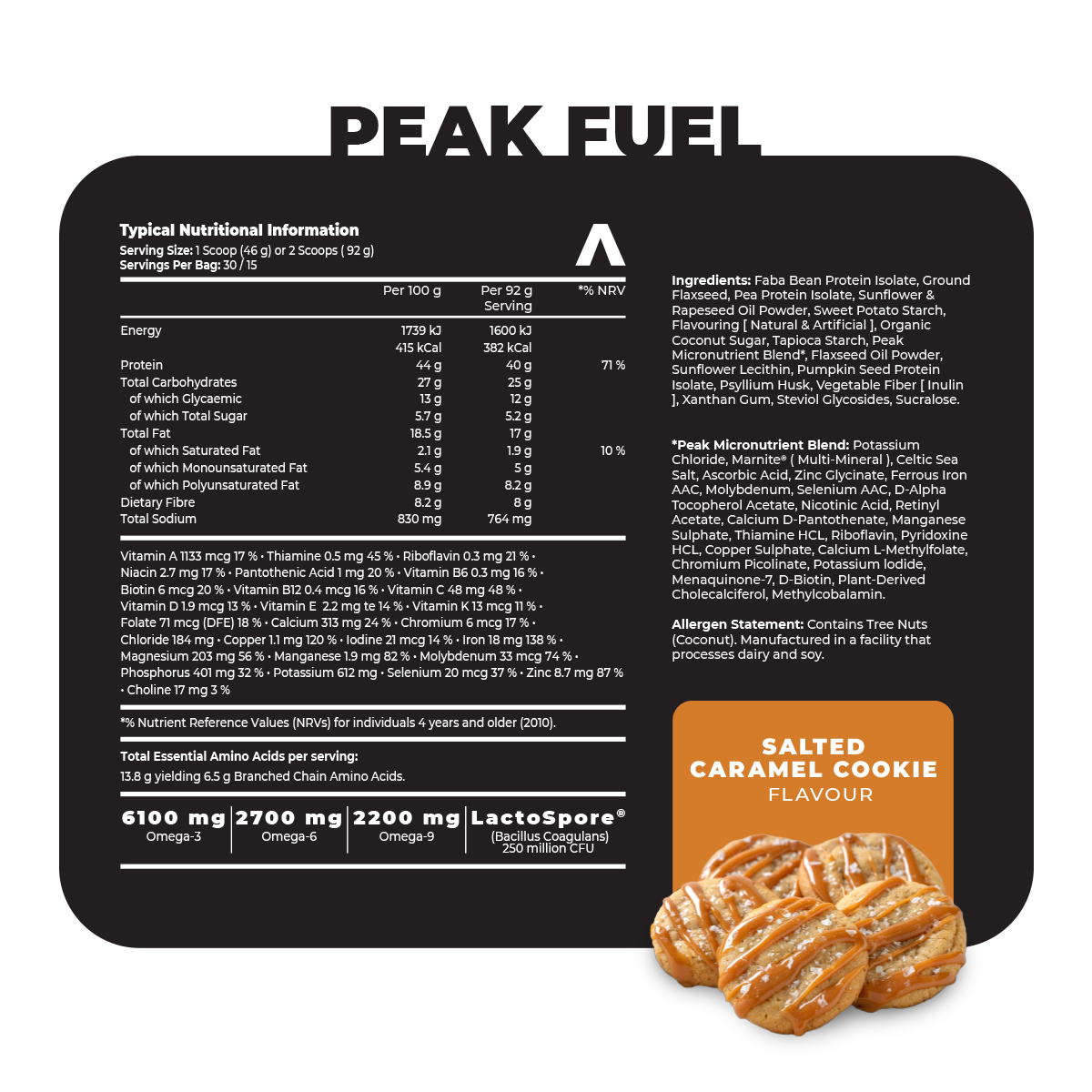 Peak Daily Fuel nutri Salted caramel