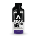 Peak Carb Gel packaging with black, white, and purple design on a white background